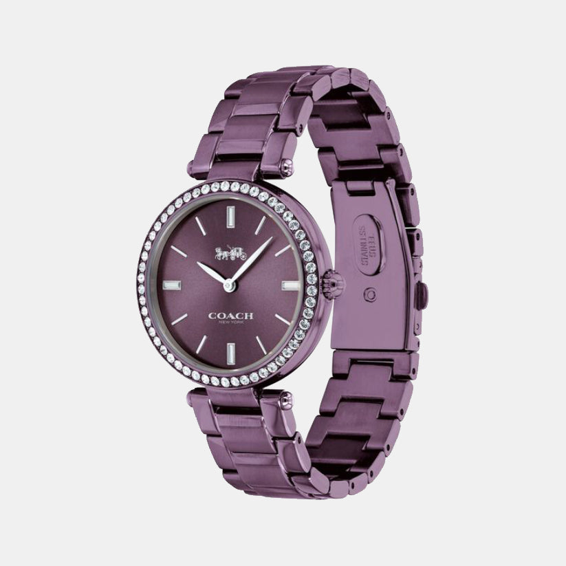 Coach Women Round Purple watch