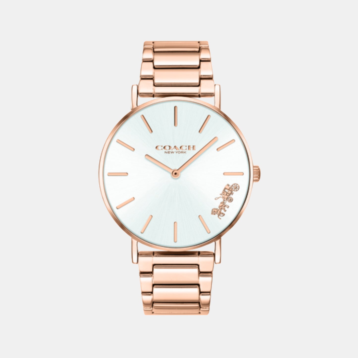 Perry Women Quartz Silver White Dial Analog Stainless Steel Watch 14503576