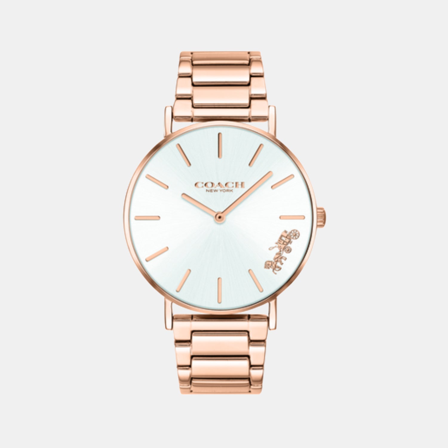 Perry Women Quartz Silver White Dial Analog Stainless Steel Watch 14503576