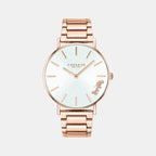 Perry Women Quartz Silver Dial Analog Stainless Steel Watch 14503576