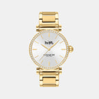 Madison Women Quartz Silver White Dial Analog Stainless Steel Watch 14503578