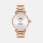 Madison Women Quartz Silver White Dial Analog Stainless Steel Watch 14503580