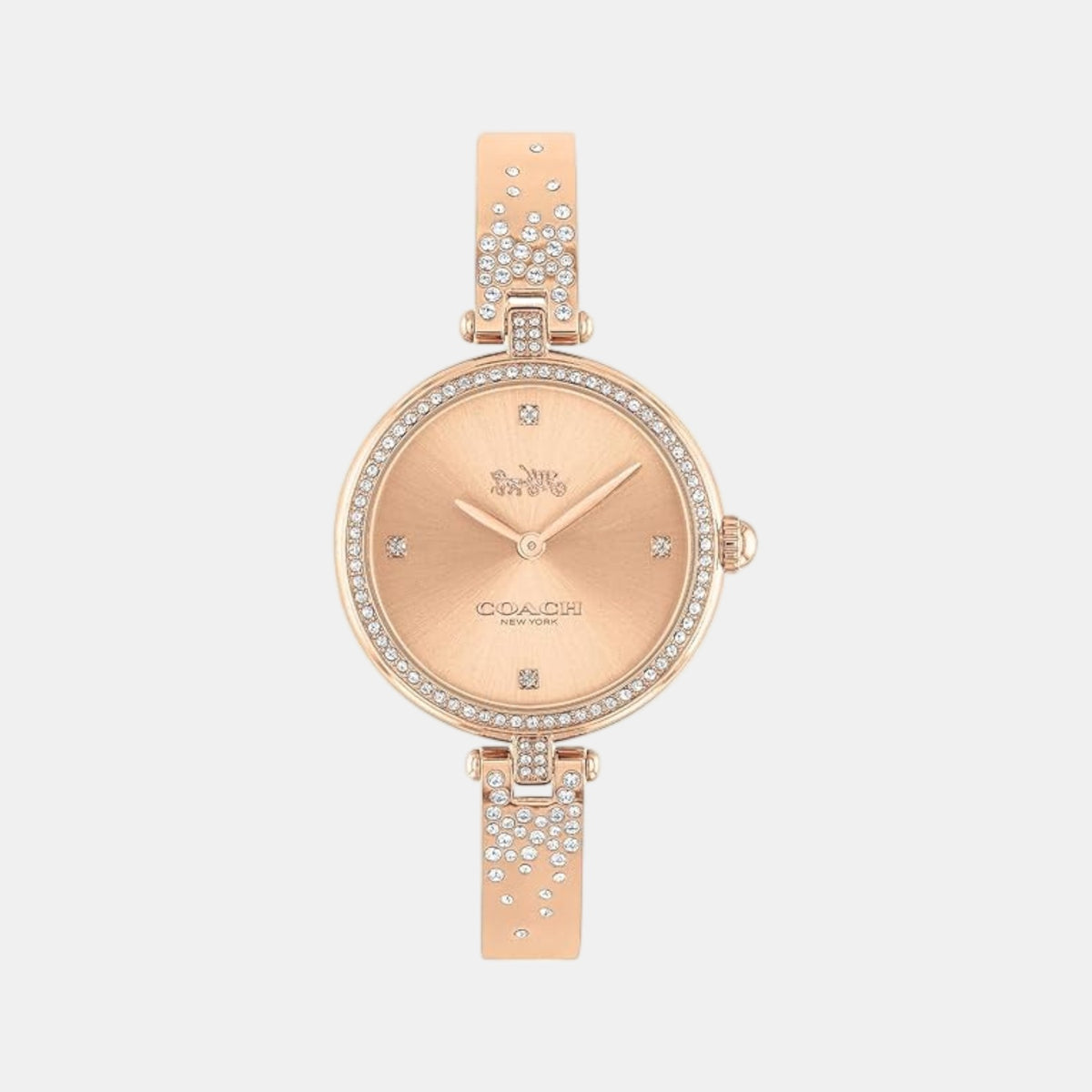 Park Women Quartz Rose Gold Dial Analog Stainless Steel Watch 14503651