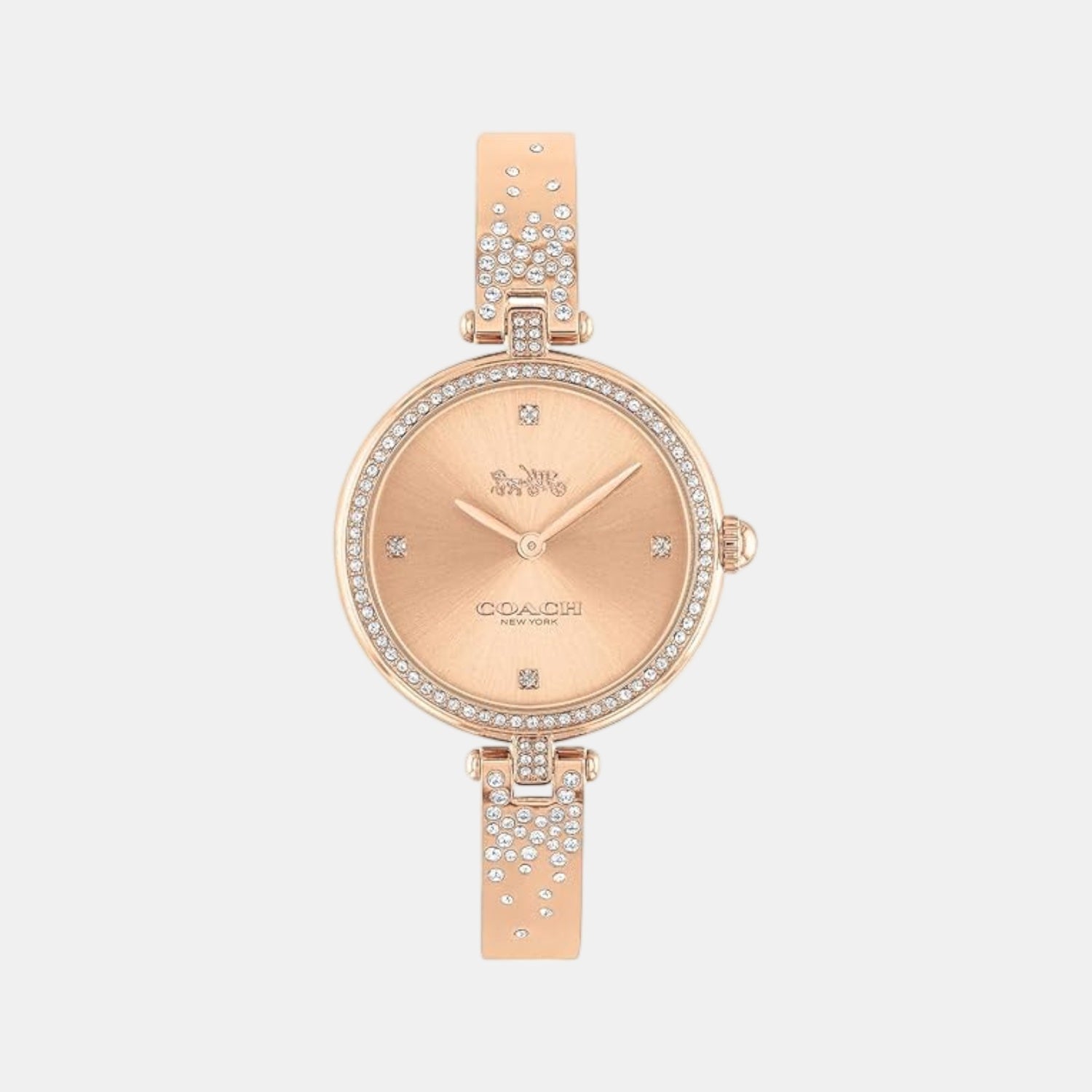 Park Women Quartz Rose Gold Dial Analog Stainless Steel Watch 14503651