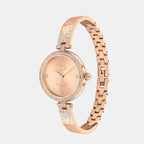 Park Women Quartz Rose Gold Dial Analog Stainless Steel Watch 14503651