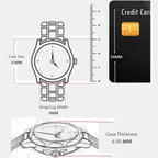 Park Women Quartz Rose Gold Dial Analog Stainless Steel Watch 14503651