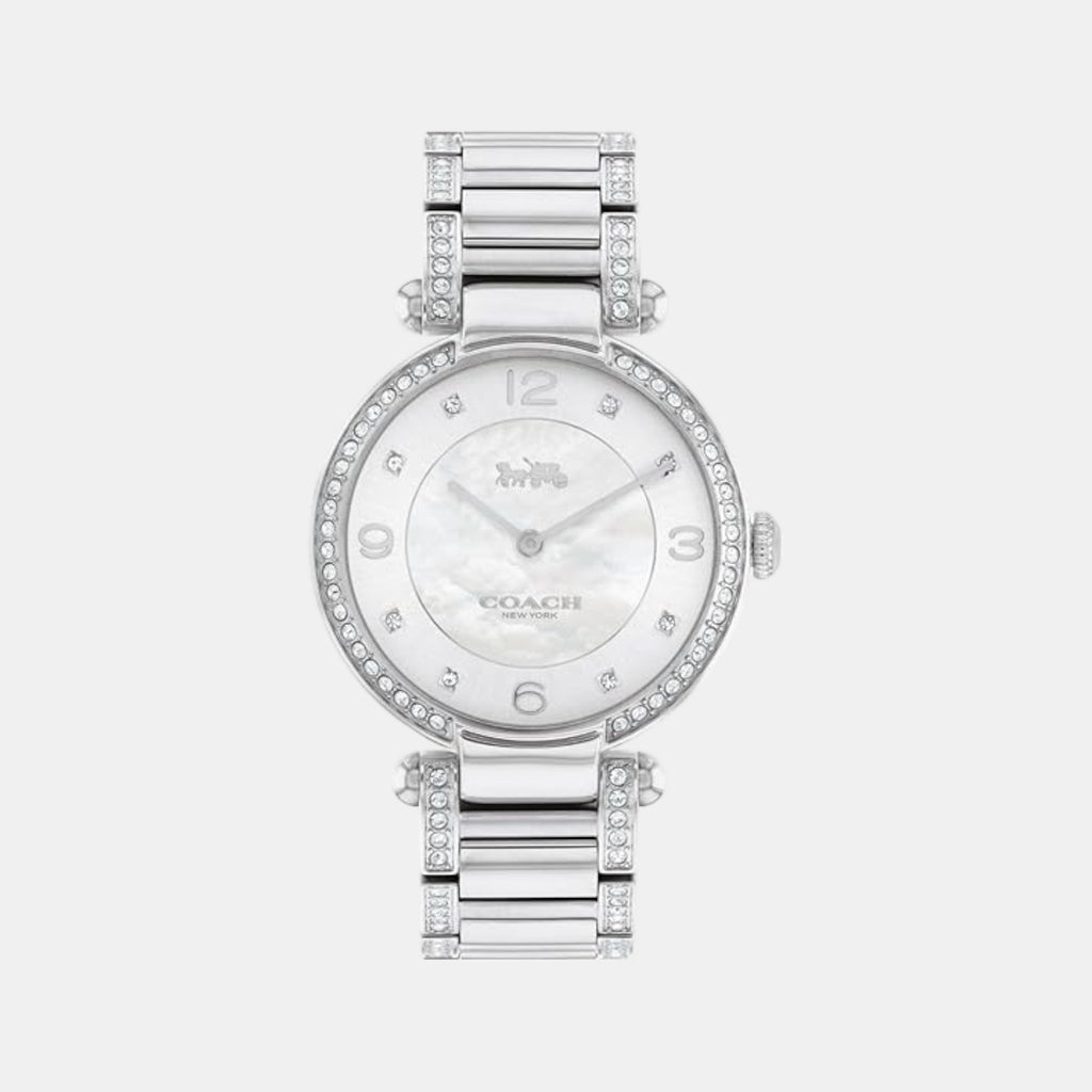 Cary Women Quartz Silver Mother Of Pearl Dial Analog Stainless Steel Watch 14503830