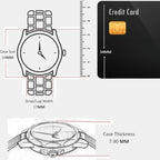 Cary Women Quartz Silver Mother Of Pearl Dial Analog Stainless Steel Watch 14503830