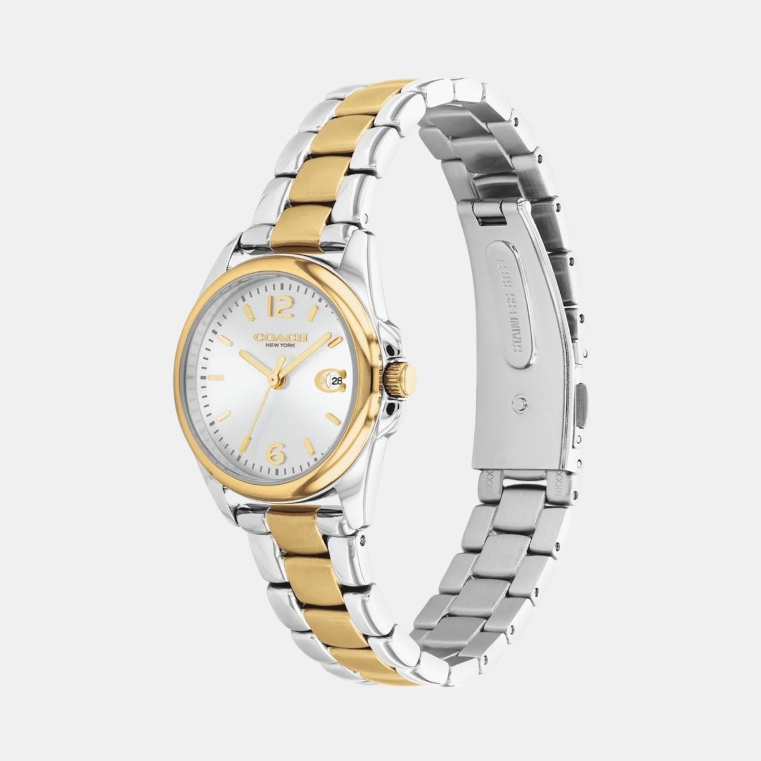 Greyson Women Quartz Silver & White Dial Analog Stainless Steel Watch 14503909