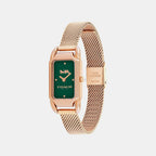 Cadie Women Quartz Green Dial Analog Mesh Watch 14504034