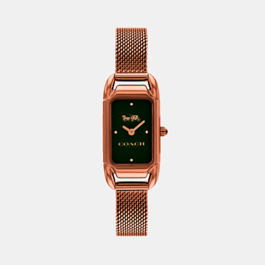 Cadie Women Quartz Green Dial Analog Stainless Steel Watch 14504034