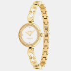 Women Quartz White Dial Analog Stainless Steel Watch 14504129
