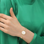 Women Quartz White Dial Analog Stainless Steel Watch 14504129