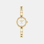 Women Quartz White Dial Analog Stainless Steel Watch 14504129