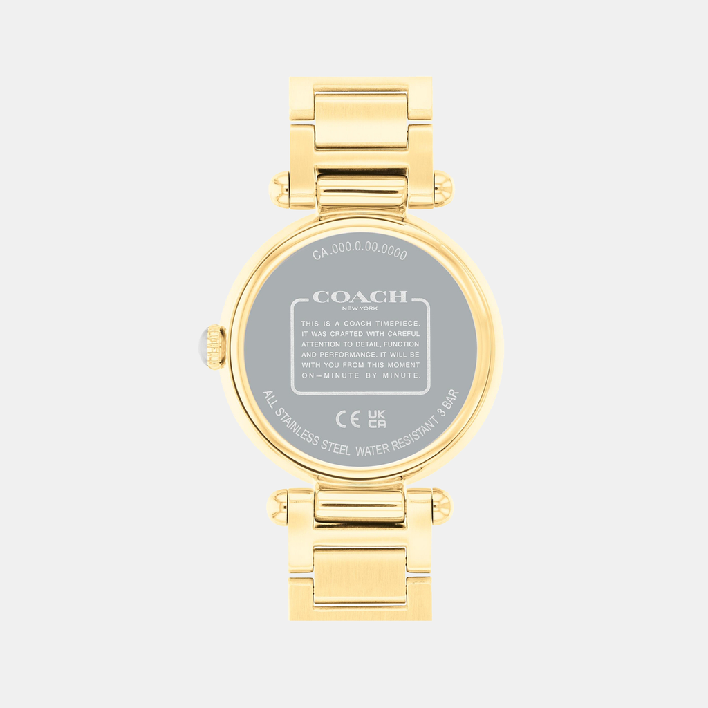 Coach Women Round Beige Mother Of Pearl watch