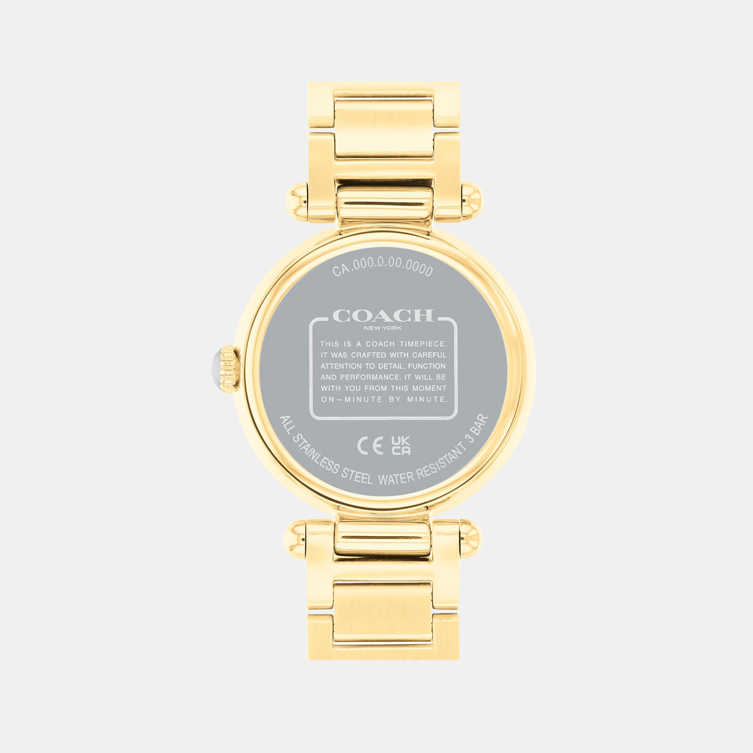 Coach Women Round Beige Mother Of Pearl watch