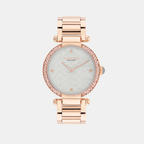 Coach Round Light Grey Mother Of Pearl Analog watch