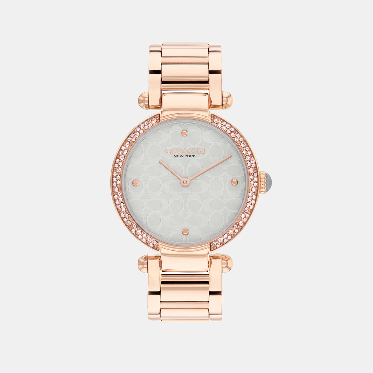 Coach Round Light Grey Mother Of Pearl Analog watch