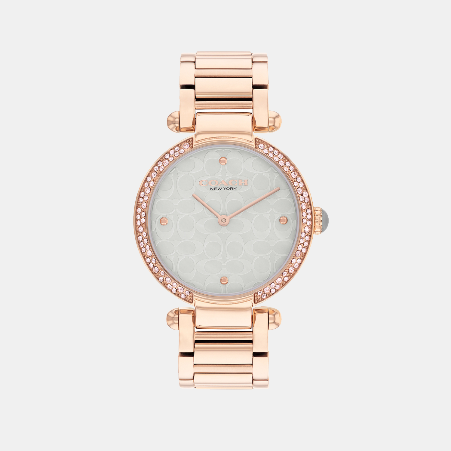 Coach Round Light Grey Mother Of Pearl Analog watch