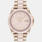Greyson Women Quartz Pink Dial Analog Stainless Steel Watch 14504188