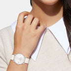 Elliot Women Quartz Silver Dial Analog Leather Watch 14504200