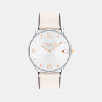 Elliot Women Quartz Silver Dial Analog Leather Watch 14504200