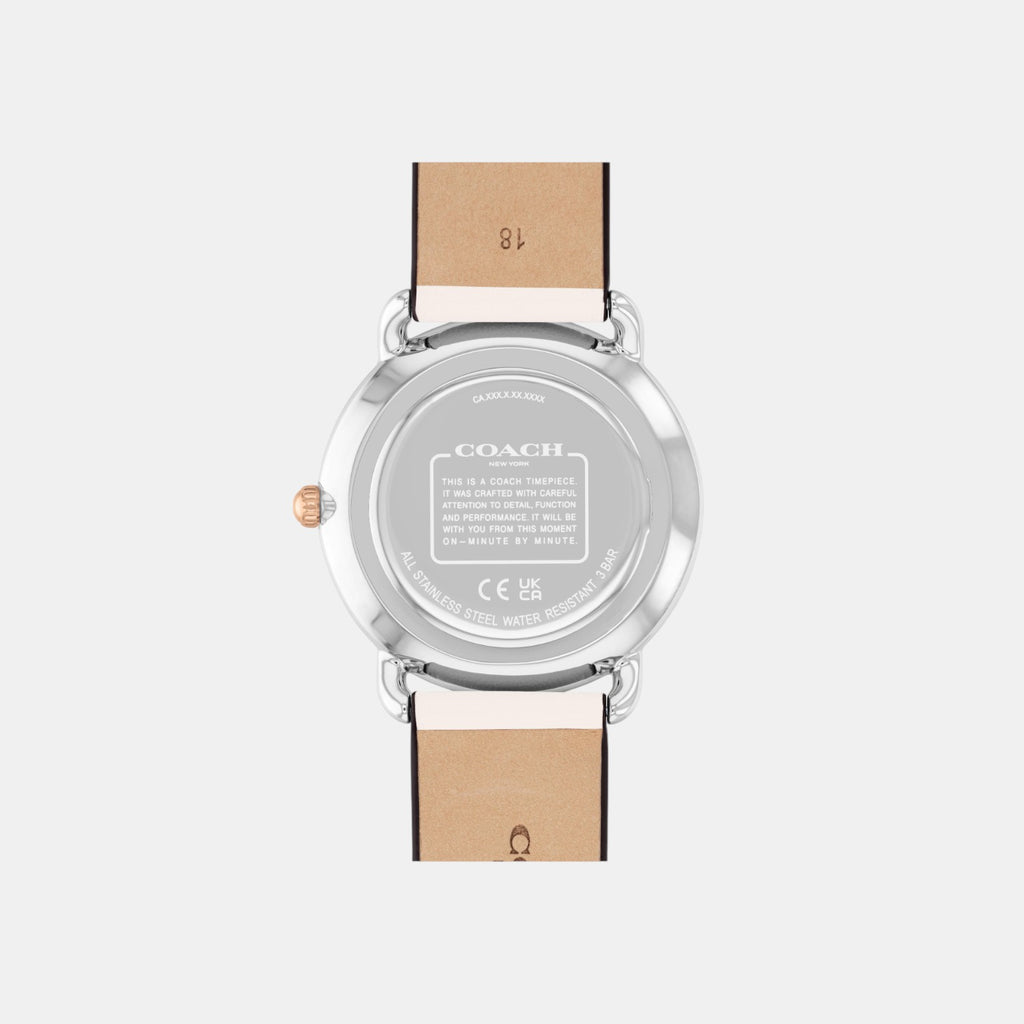 Elliot Women Quartz Silver Dial Analog Leather Watch 14504200