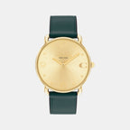 Elliot Women Quartz Gold Dial Analog Leather Watch 14504202