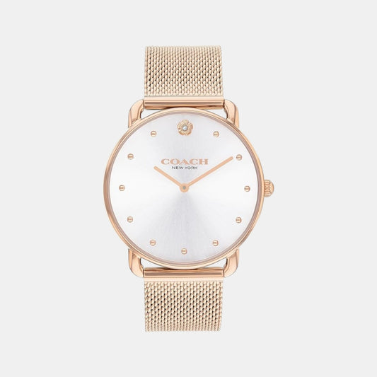 Elliot Women Quartz Silver & White Dial Analog Stainless Steel Watch 14504209