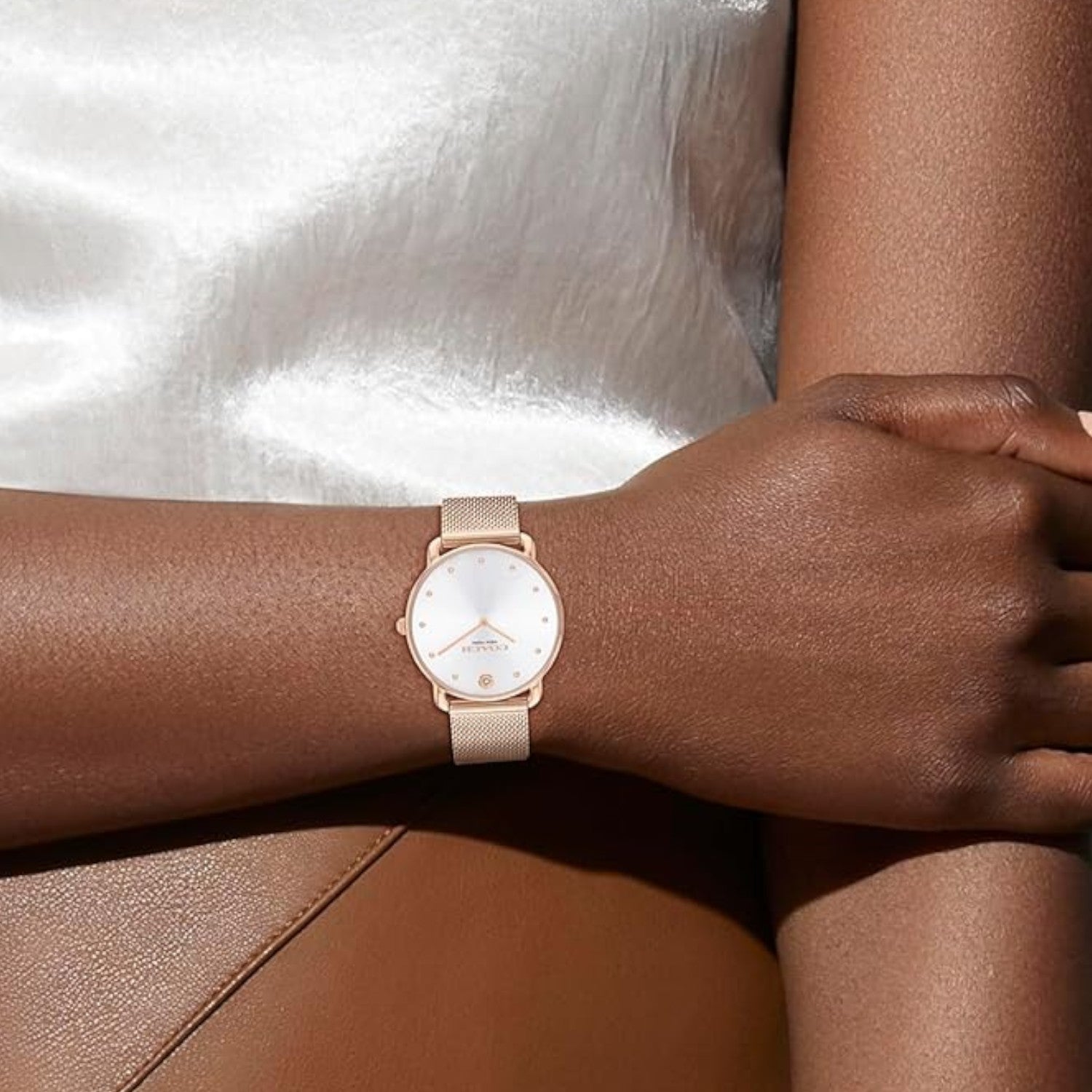 Elliot Women Quartz Silver & White Dial Analog Stainless Steel Watch 14504209