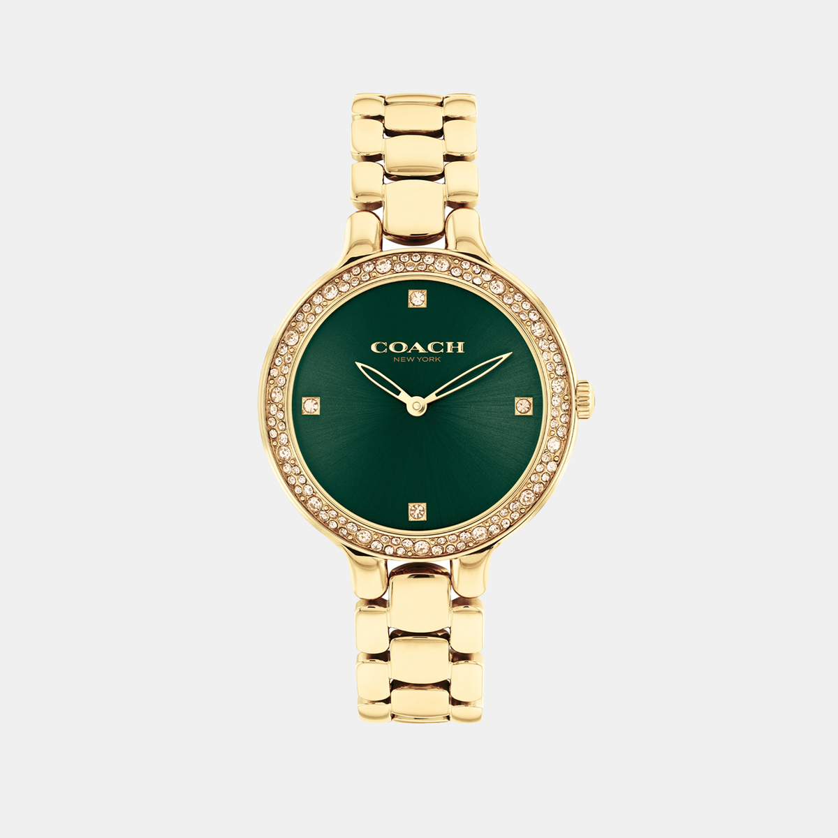 Coach Round Green Analog watch
