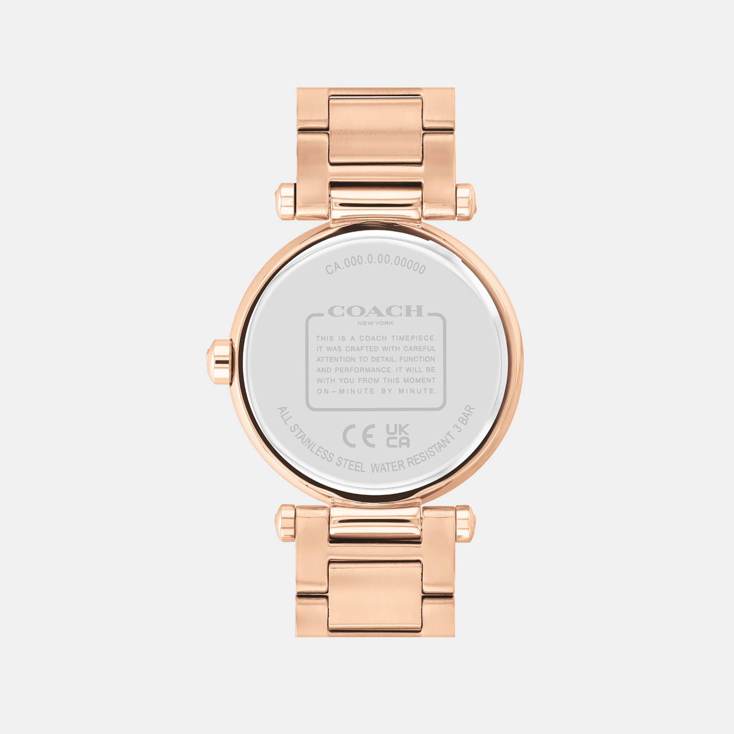 Coach Women Round Carnation Gold watch