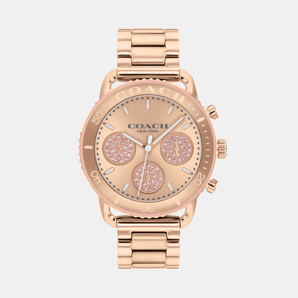 Coach Round Rose Gold Chronograph watch