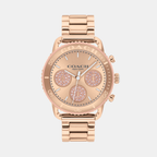 Coach Round Rose Gold Chronograph watch