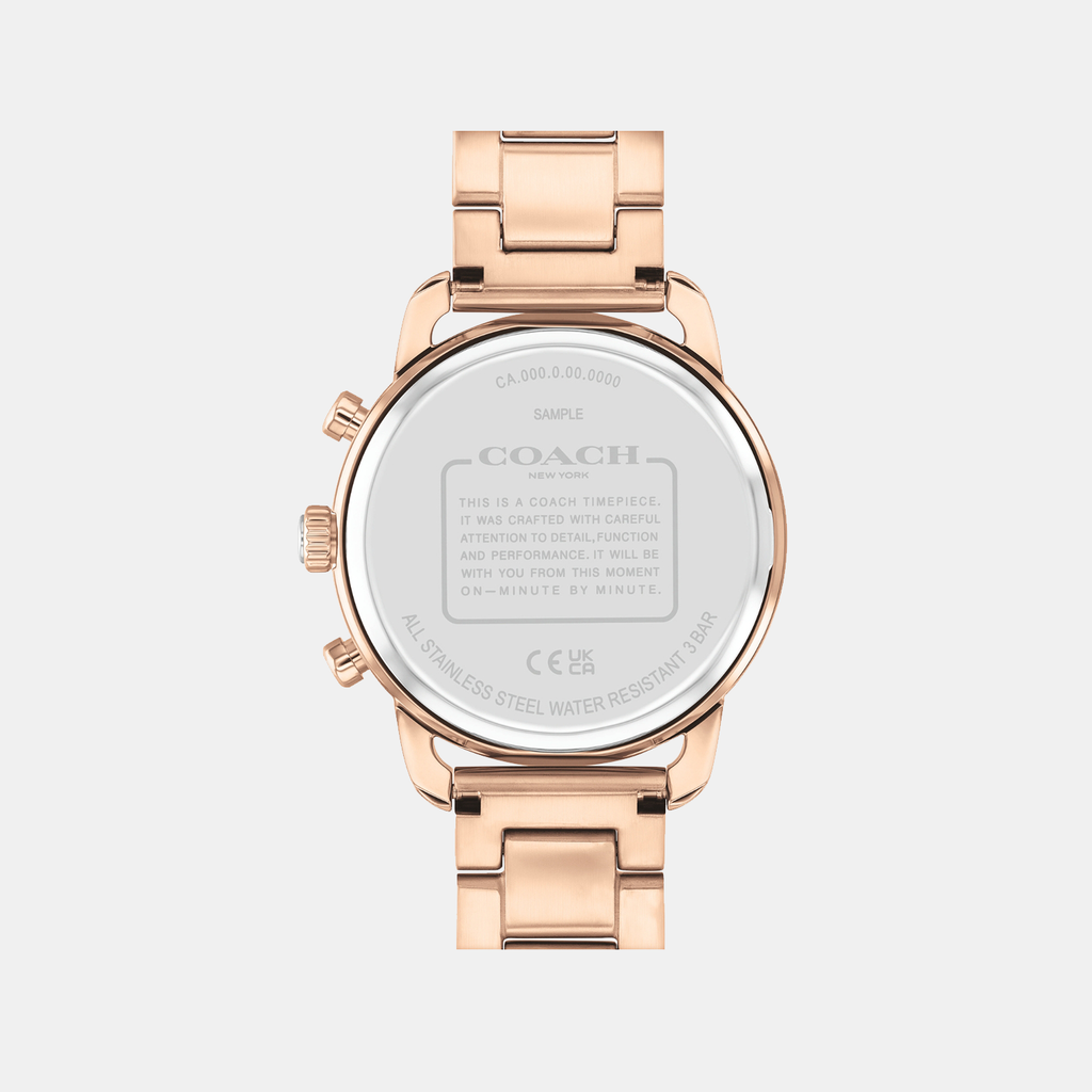 Coach Women Round Rose Gold watch