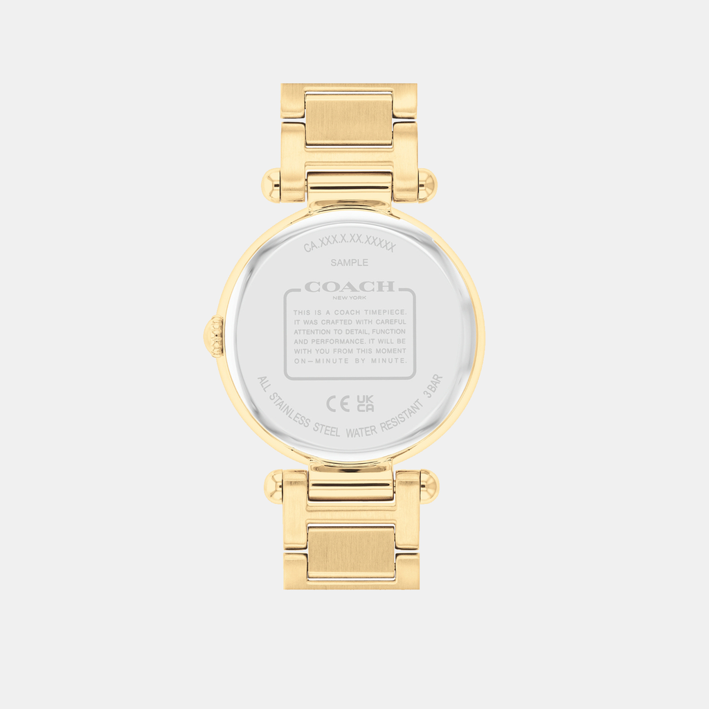 Coach Women Round White Mother Of Pearl watch