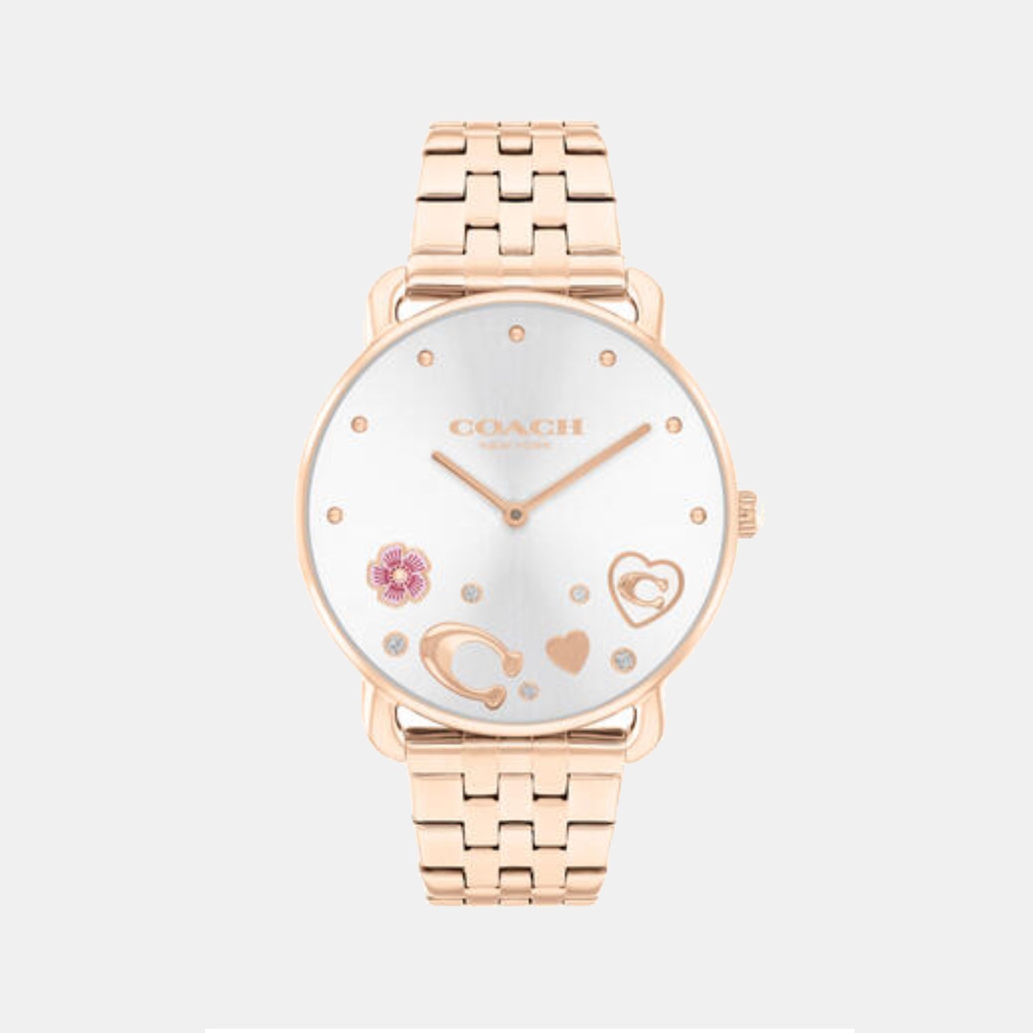 Elliot Women Quartz Silver White Dial Analog Stainless Steel Watch 14504285