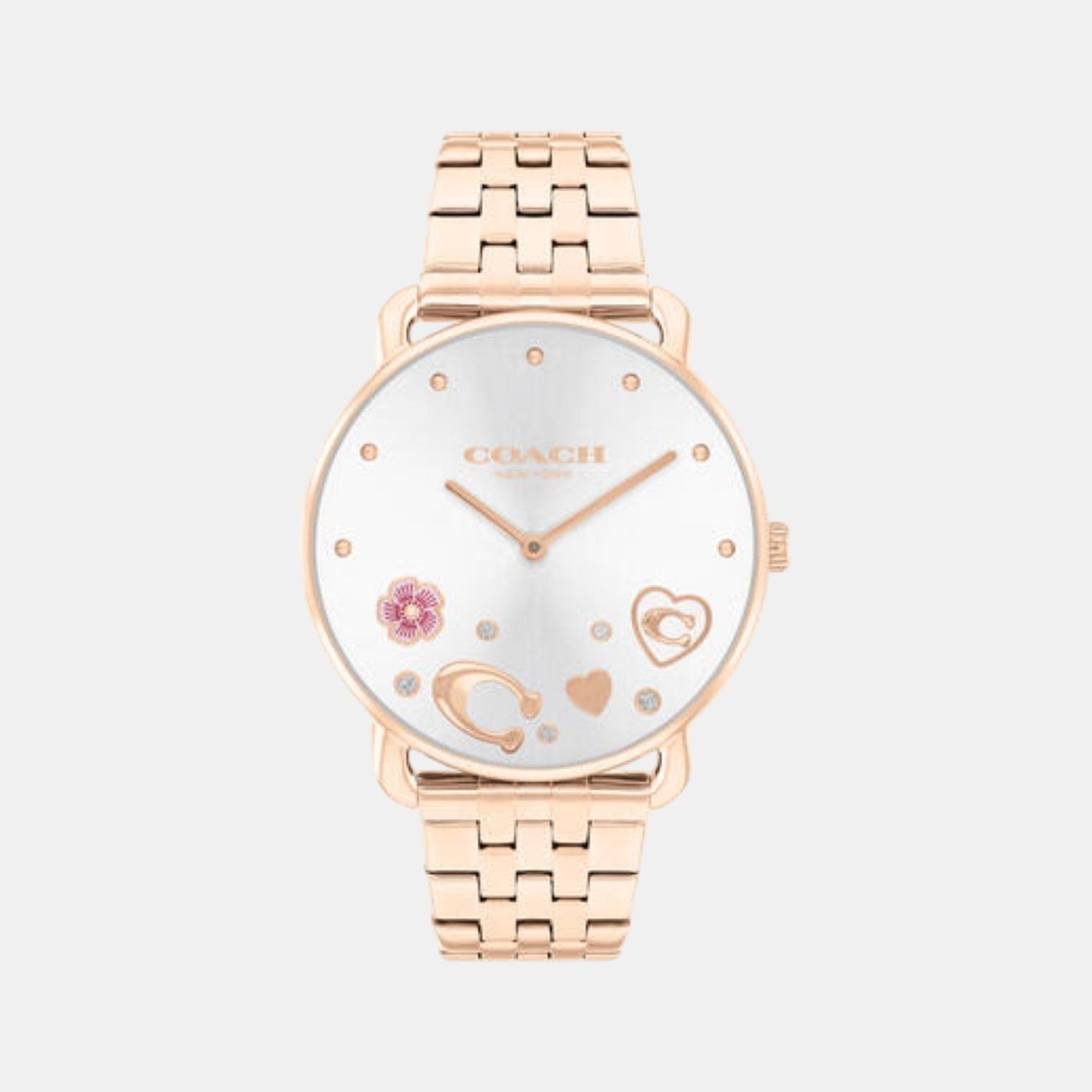 Elliot Women Quartz Silver White Dial Analog Stainless Steel Watch 14504285