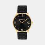Elliot Women Quartz Black Dial Analog Calf Watch 14504289