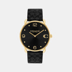 Elliot Women Quartz Black Dial Analog Calf Watch 14504289