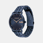 Elliot Women Quartz Blue Dial Analog Stainless Steel Watch 14504297