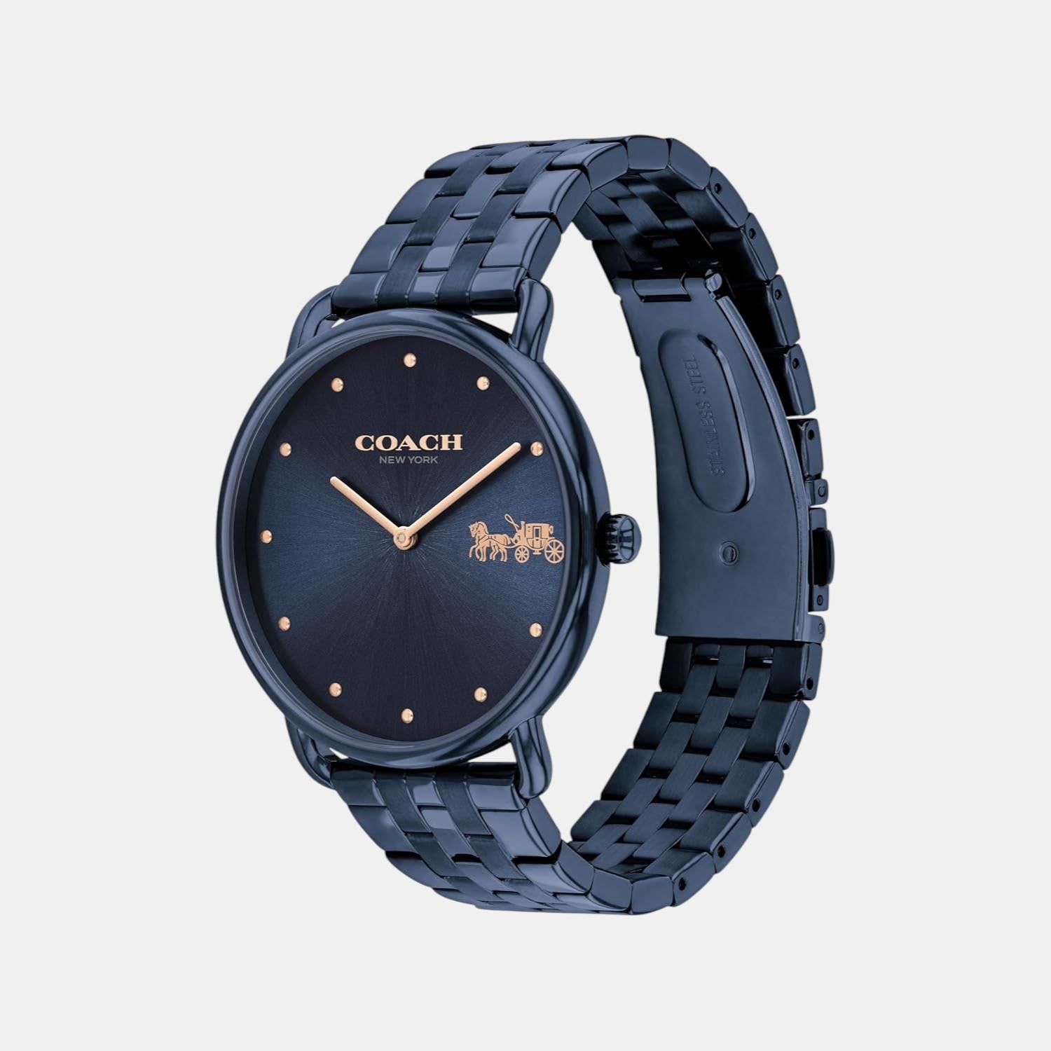 Elliot Women Quartz Blue Dial Analog Stainless Steel Watch 14504297