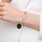 Tearose Women Quartz Gold Dial Analog Leather Watch 14504323