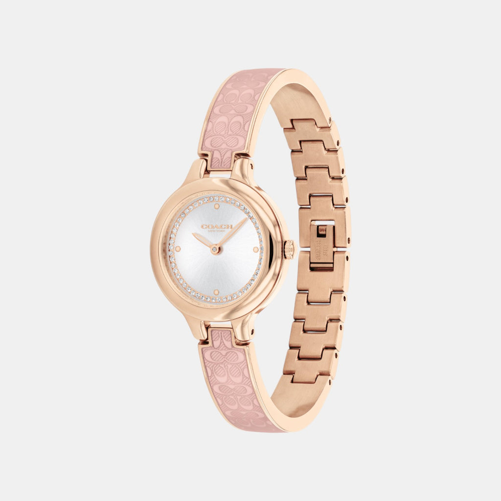 Chelsea Women Quartz Silver Dial Analog Stainless Steel Watch 14504331