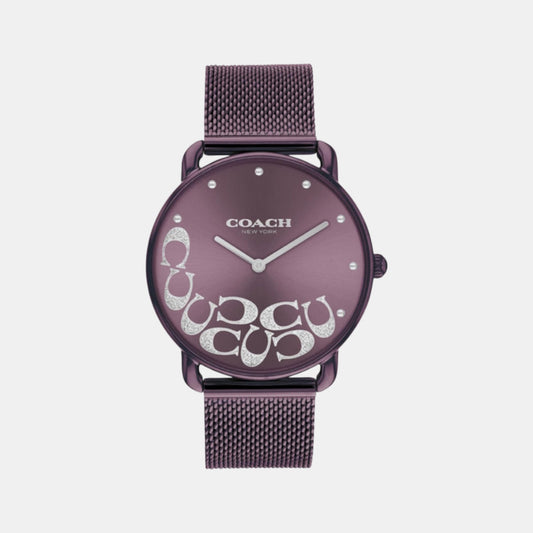 Elliot Women Quartz Purple Dial Analog Stainless Steel Watch 14504339