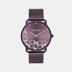 Coach Round Purple Analog watch
