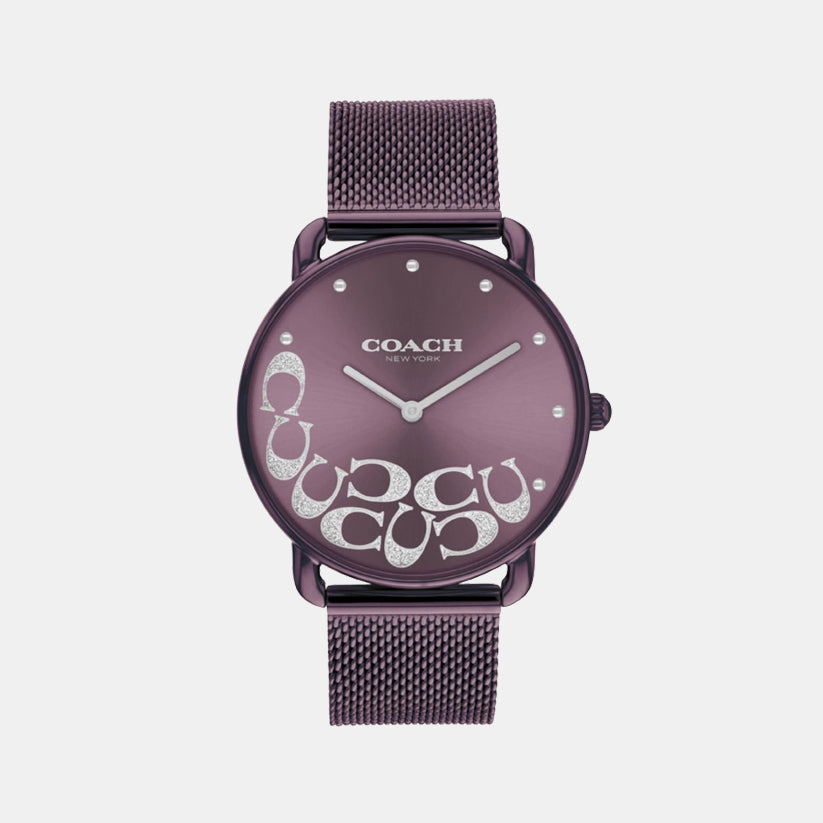 Coach Round Purple Analog watch
