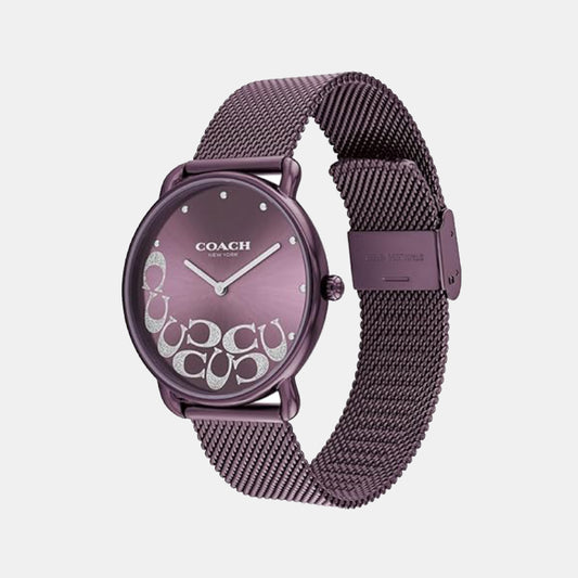 Coach Women Round Purple watch