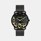 Elliot Women Quartz Black Dial Analog Stainless Steel Watch 14504340