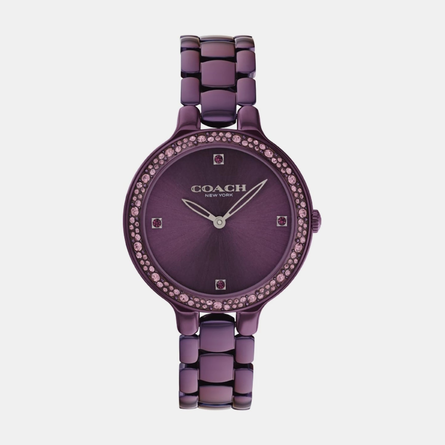 Coach Chelsea Women Quartz Purple Dial Analog Stainless Steel